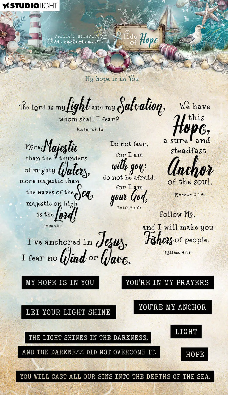 Jma Clear Stamp My Hope Is In You Tide Of Hope 14 Pieces 1