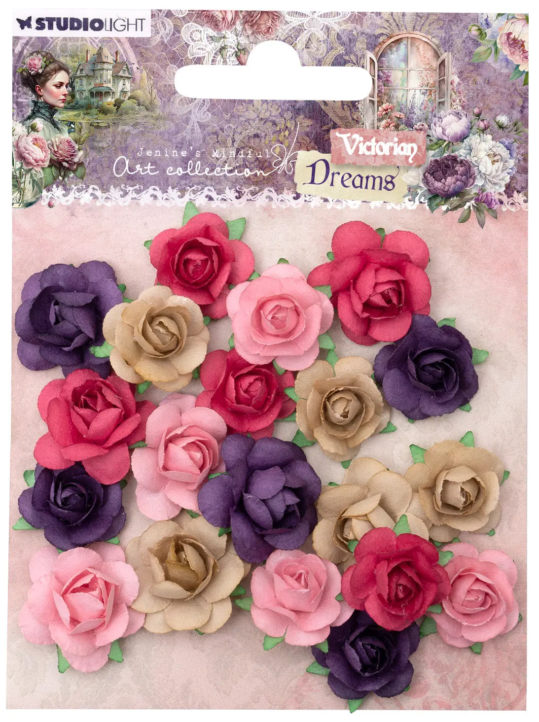 Jma Paper Flowers 1,5 & 2 Cm Victorian Dreams 20 Pc 1