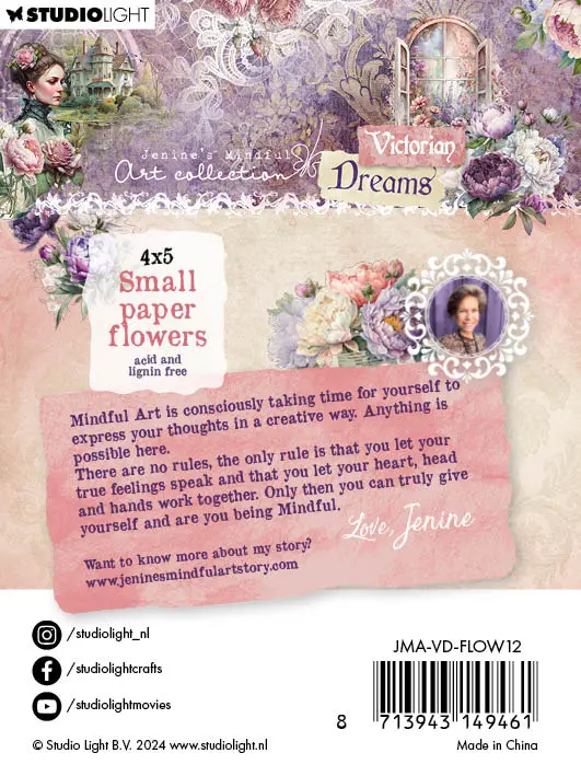 Jma Paper Flowers 1,5 & 2 Cm Victorian Dreams 20 Pc 2