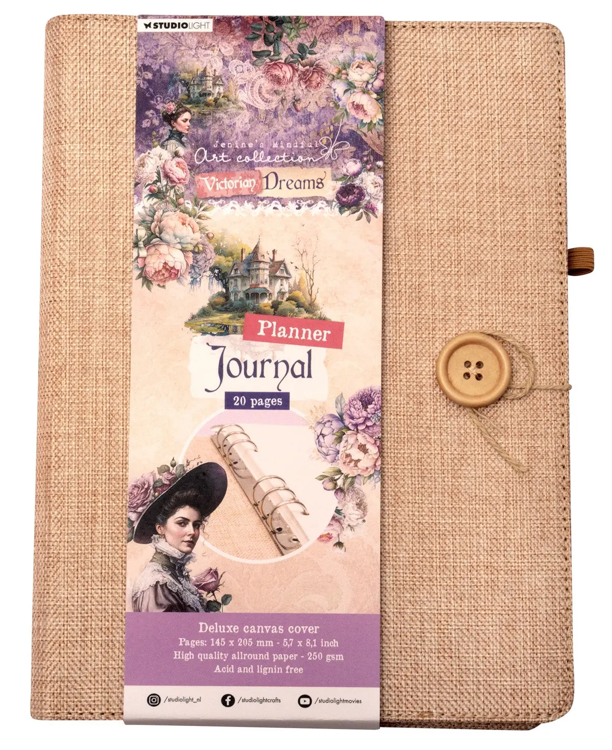 Jma Journal Deluxe Canvas Planner Victorian Dreams 20 Sh 1
