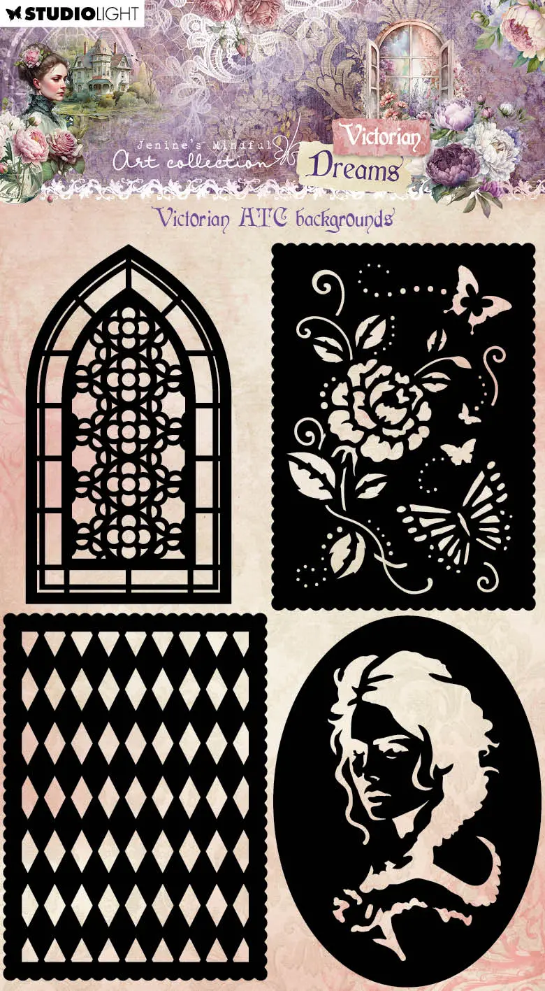 Jma Mask Victorian Atc Backgrounds Victorian Dreams 4 Pc 1