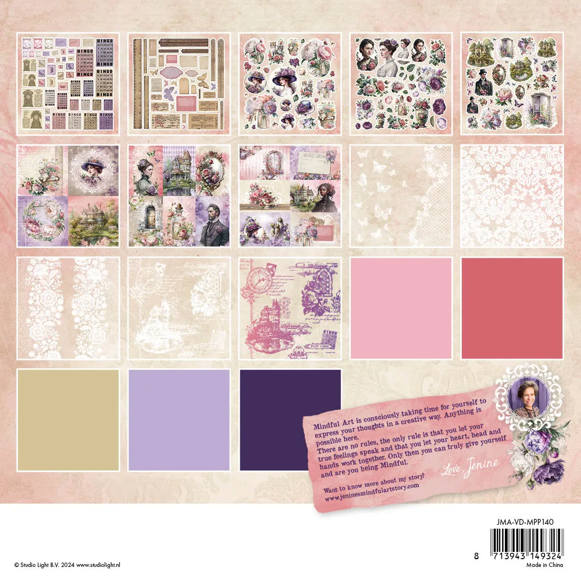 Jma Mixed Paper Pad Vellum, Unicolor & Elements Victorian Dreams 36 Sh 2