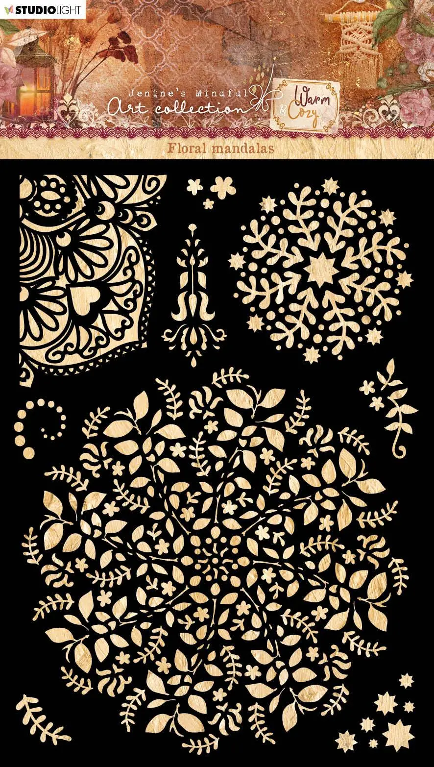 Jma Mask Floral Mandalas Warm & Cozy 148X210x3mm 1 Pc Nr.59 1
