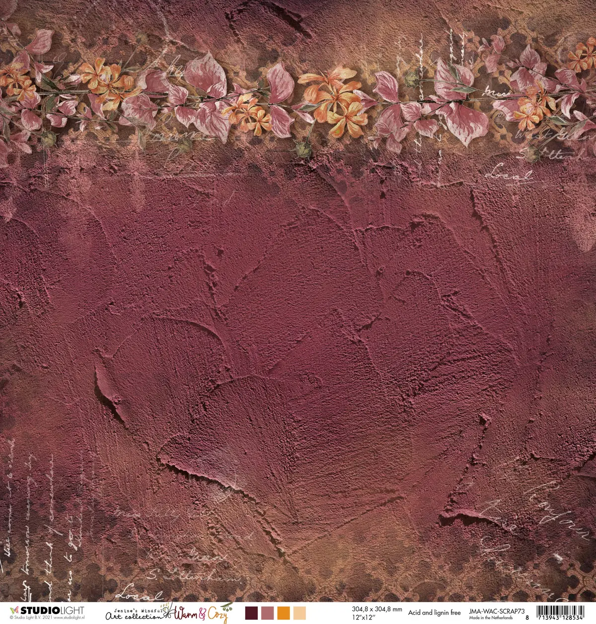 Jma Scrap Paper 200Gr Warm & Cozy 304.8X304.8X0.2Mm 1 Sh Nr.73 1
