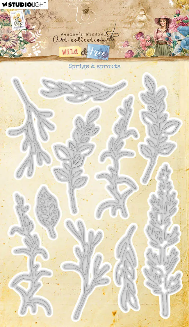 Jma Cutting Die Sprigs & Sprouts Wild & Free 10 Pc 1