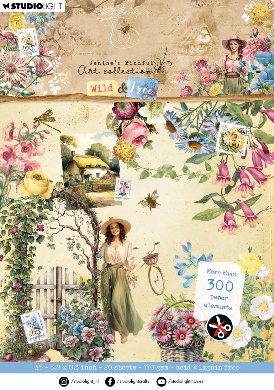 Jma Die-Cut Paper Pad Paper Elements Wild & Free 20 Sh 1