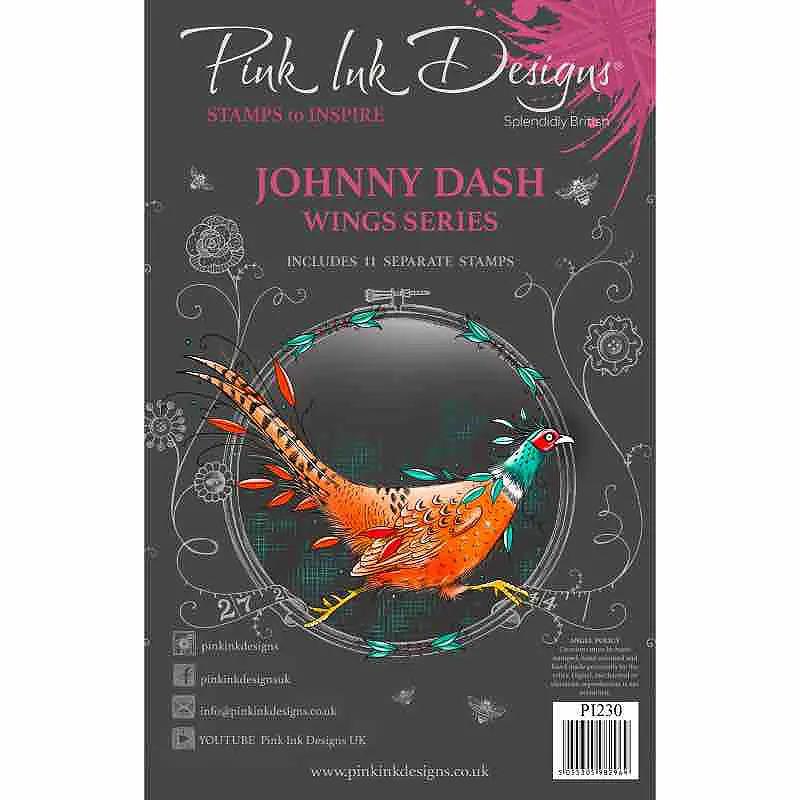 Pink Ink Designs Johnny Dash 6 In X 8 In Clear Stamp Set 1
