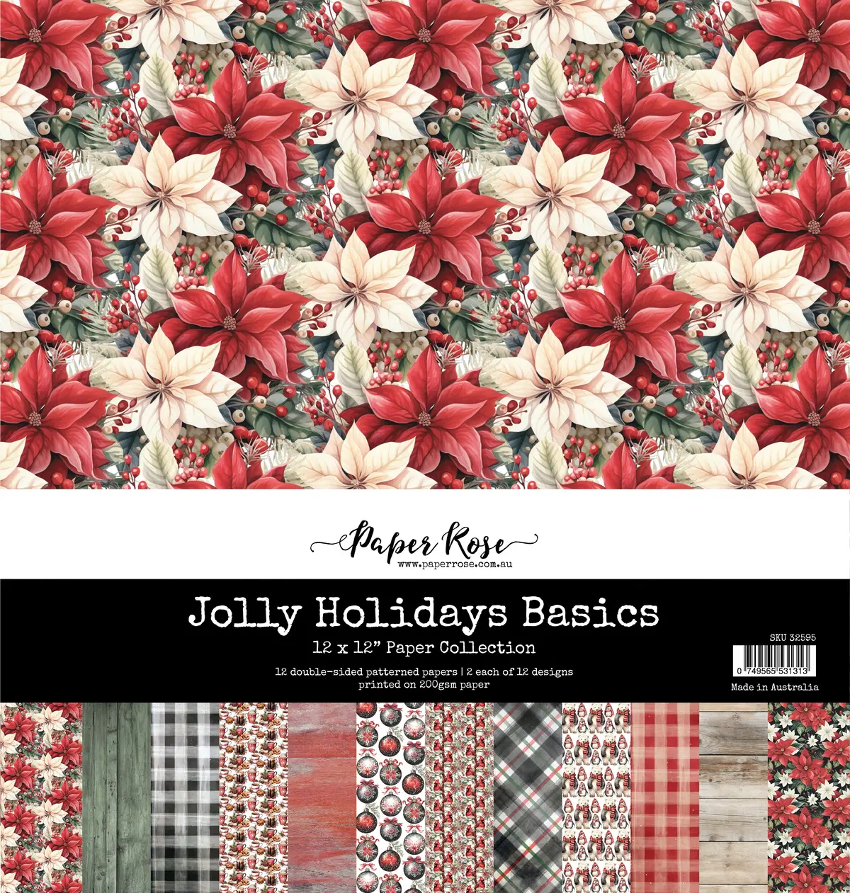 Jolly Holidays Basics 12X12 Paper Collection 32595 1