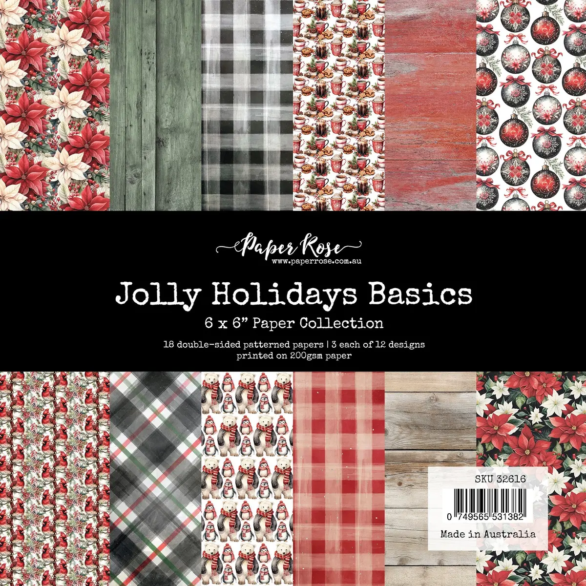 Jolly Holidays Basics 6X6 Paper Collection 32616 1