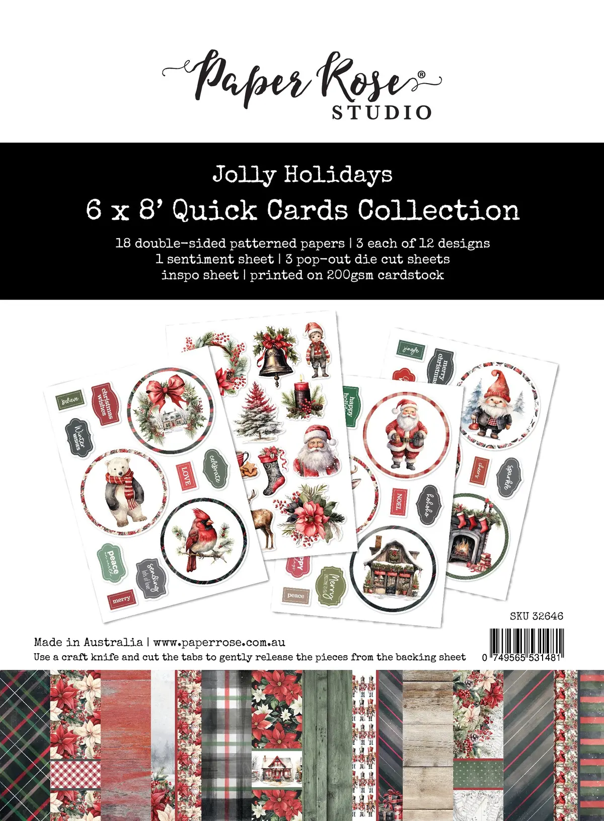 Jolly Holidays 6X8" Quick Cards Collection 32646 1