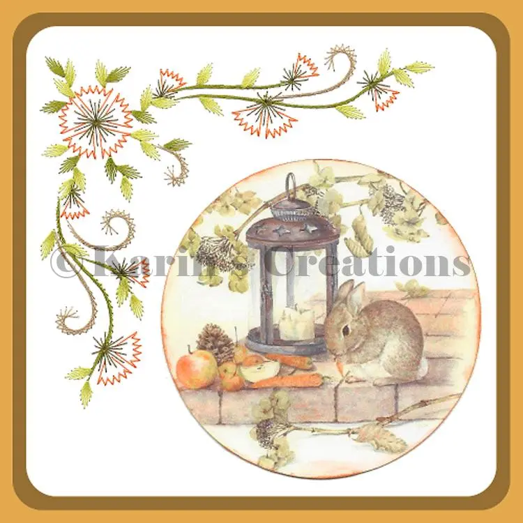 Kc Embroidery Pattern - Elegance Floral Sweeping Corner 1