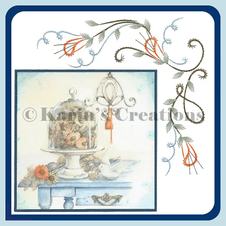 Kc Embroidery Pattern - Swirls And More Corner 1