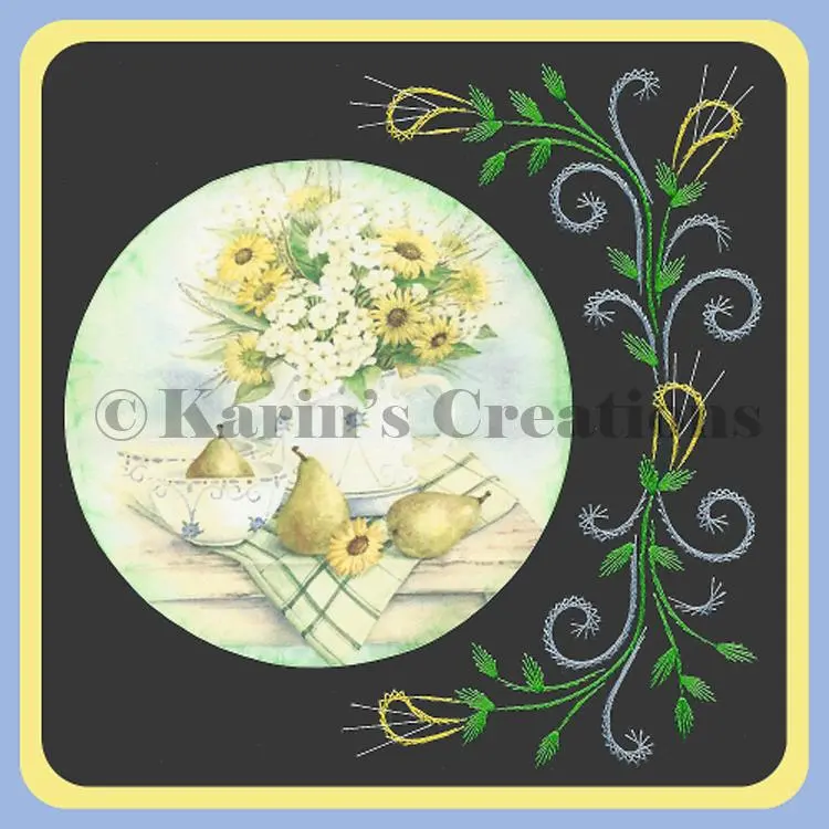 Kc Embroidery Pattern - Flower Surrond 1