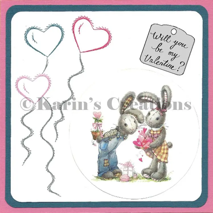 Kc Embroidery Pattern - Heart Ballons 1