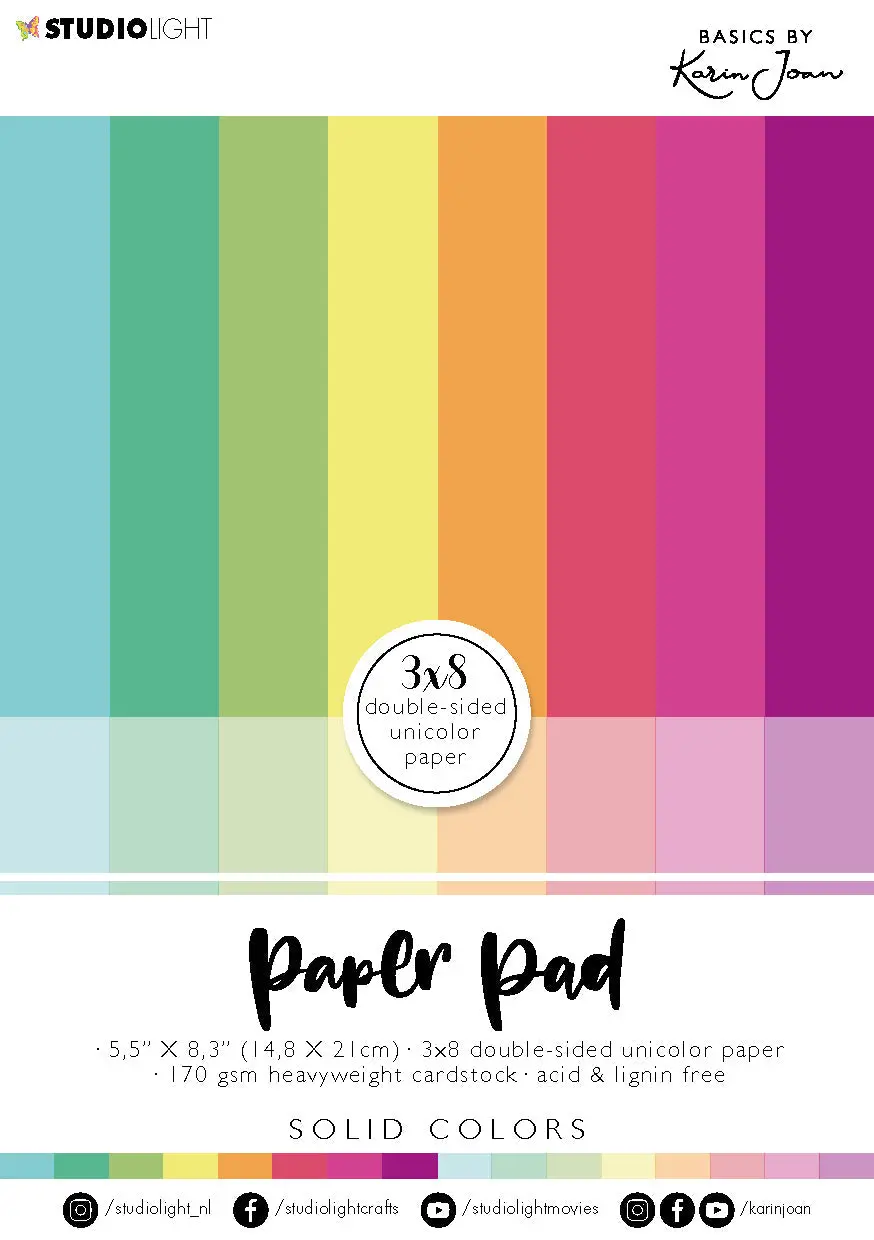 Kj Paper Pad Solid Colors Essentials 148X210x9mm 24 Sh Nr.26 1