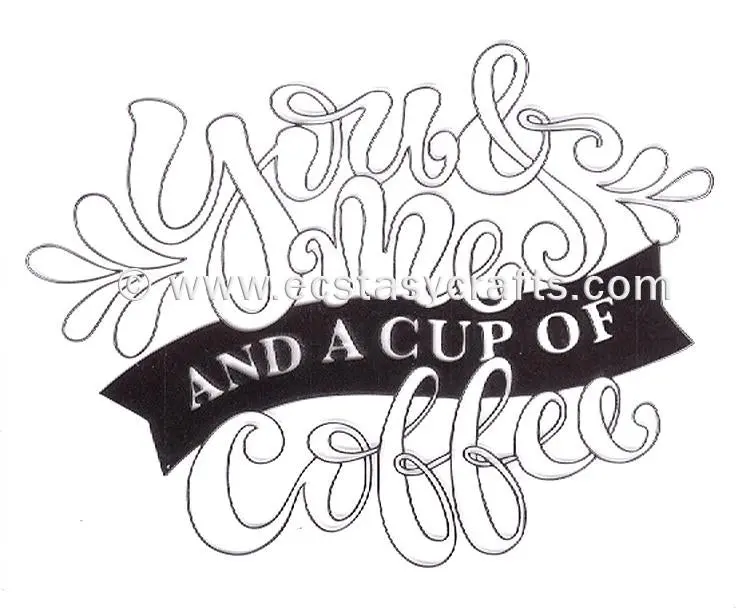 Marianne Design: Clear Stamp - Quote - You & Me And A Cup Of Coffee 1
