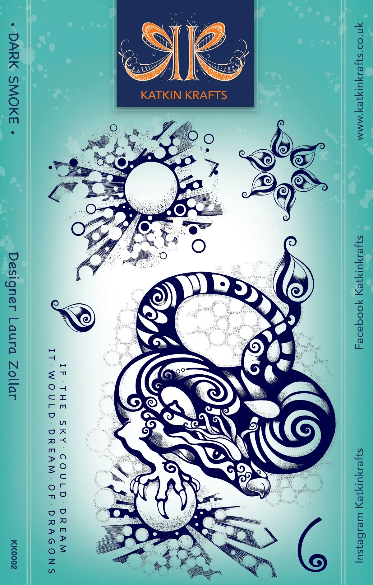 Katkin Krafts Dark Smoke 6 In X 8 In Clear Stamp Set 1