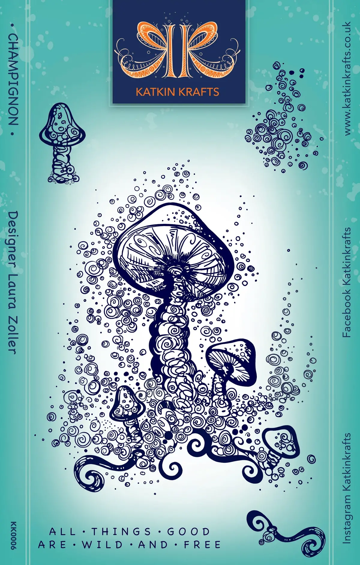 Katkin Krafts Champignon 6 In X 8 In Clear Stamp Set 1
