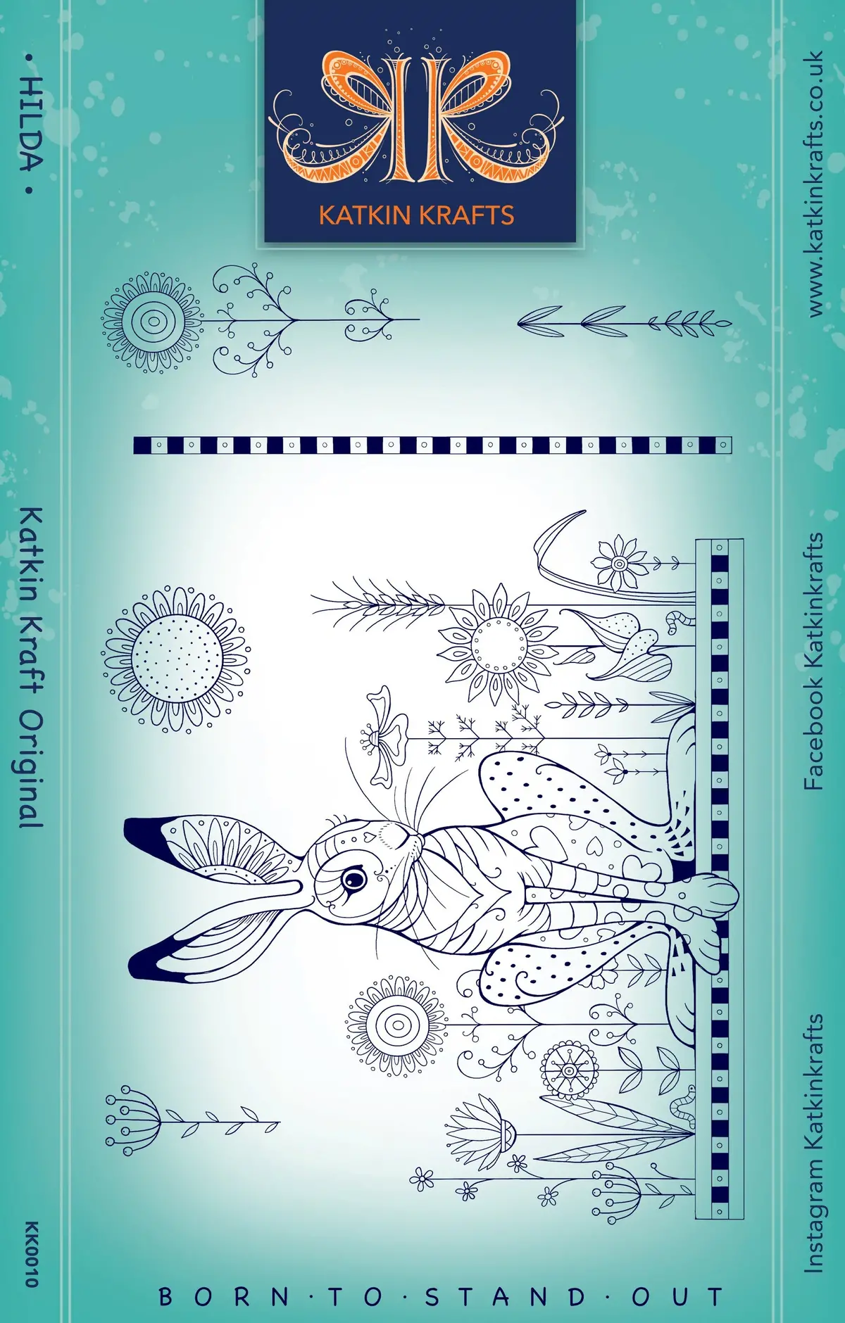 Katkin Krafts Hilda 6 In X 8 In Clear Stamp Set 1