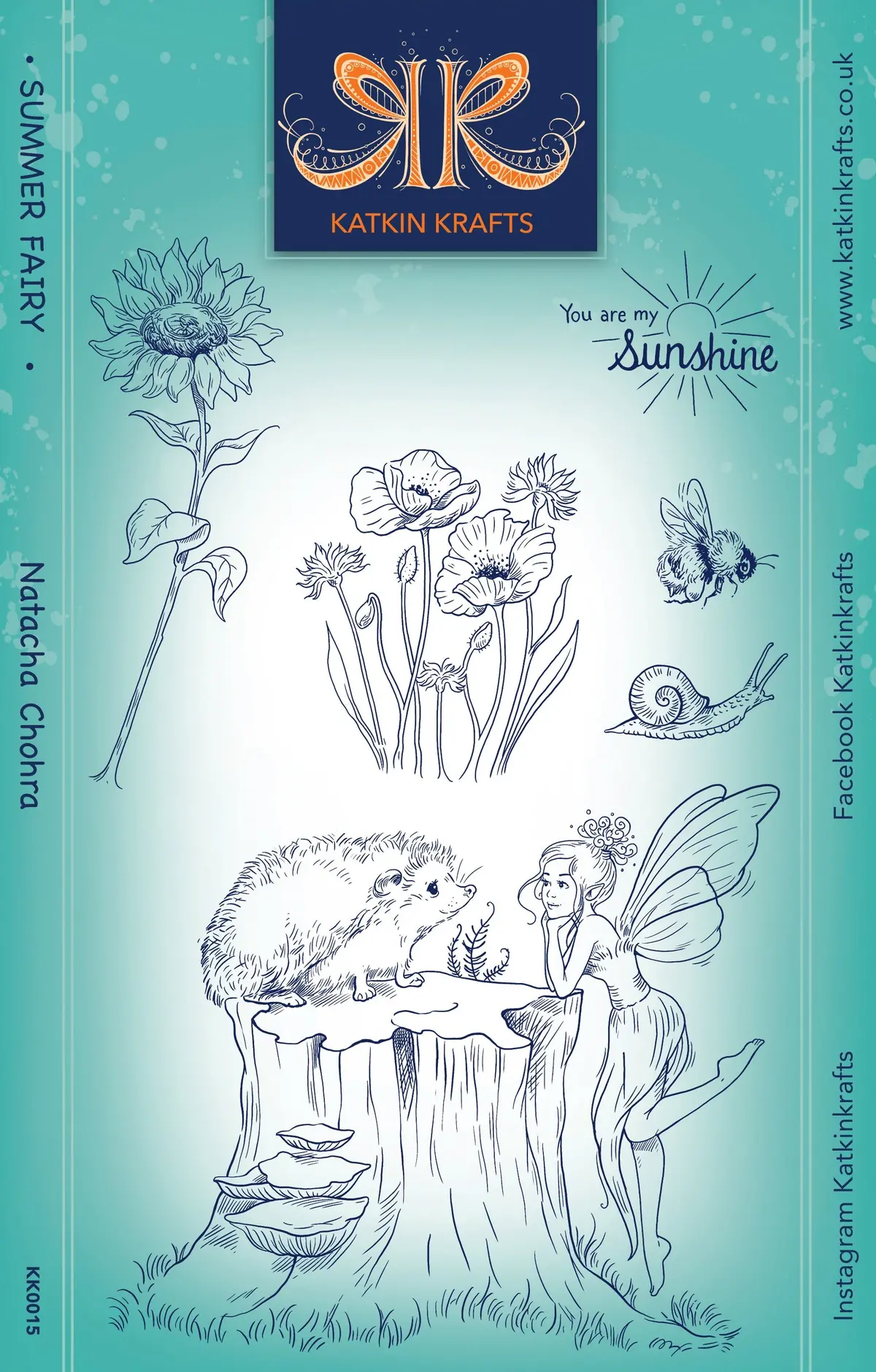 Katkin Krafts Summer Fairy 6 In X 8 In Clear Stamp Set 1