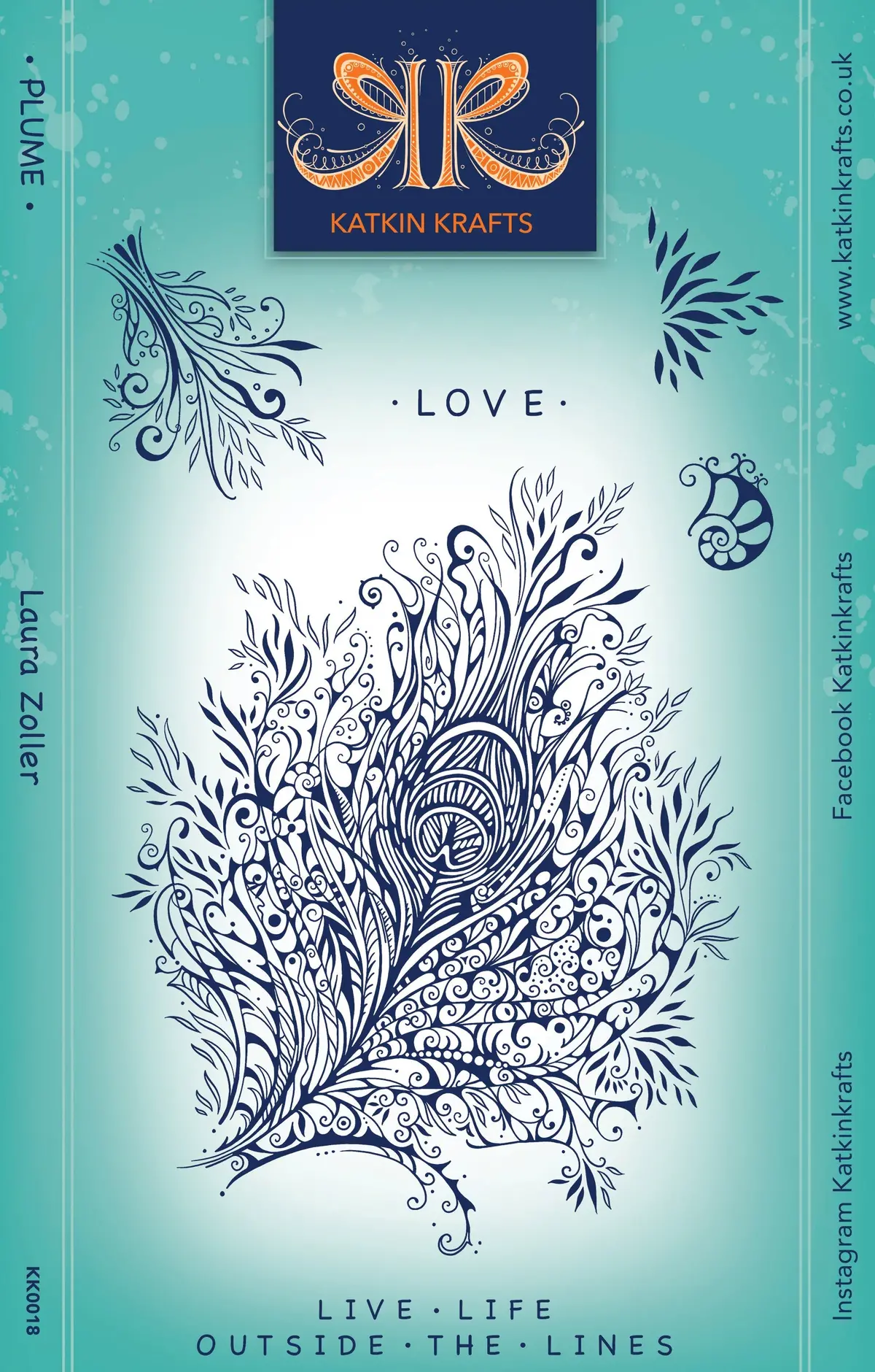 Katkin Krafts Plume 6 In X 8 In Clear Stamp Set 1