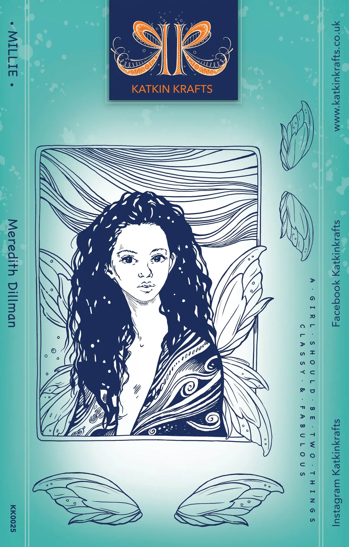 Katkin Krafts Millie 6 In X 8 In Clear Stamp Set 1