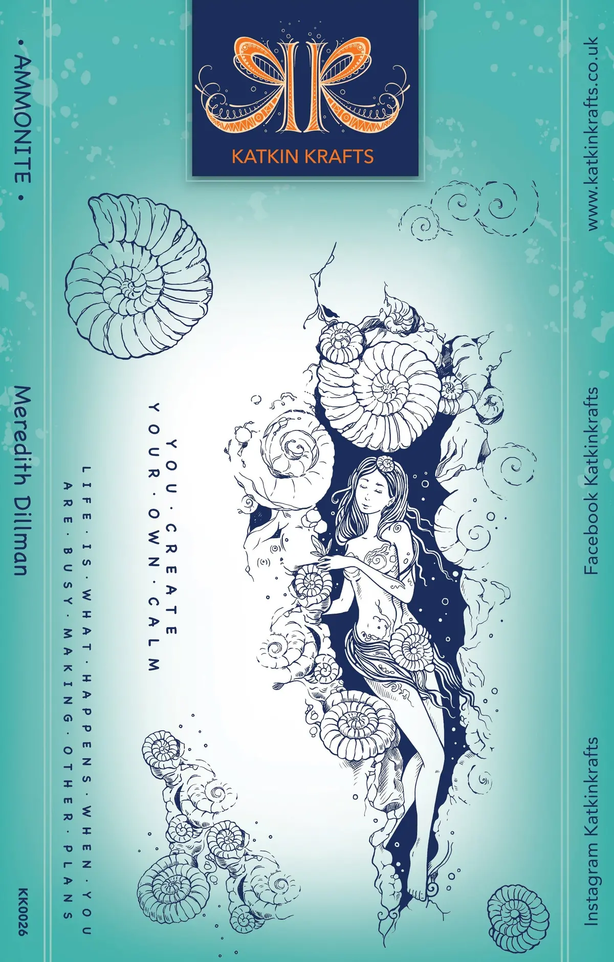 Katkin Krafts Ammonite 6 In X 8 In Clear Stamp Set 1
