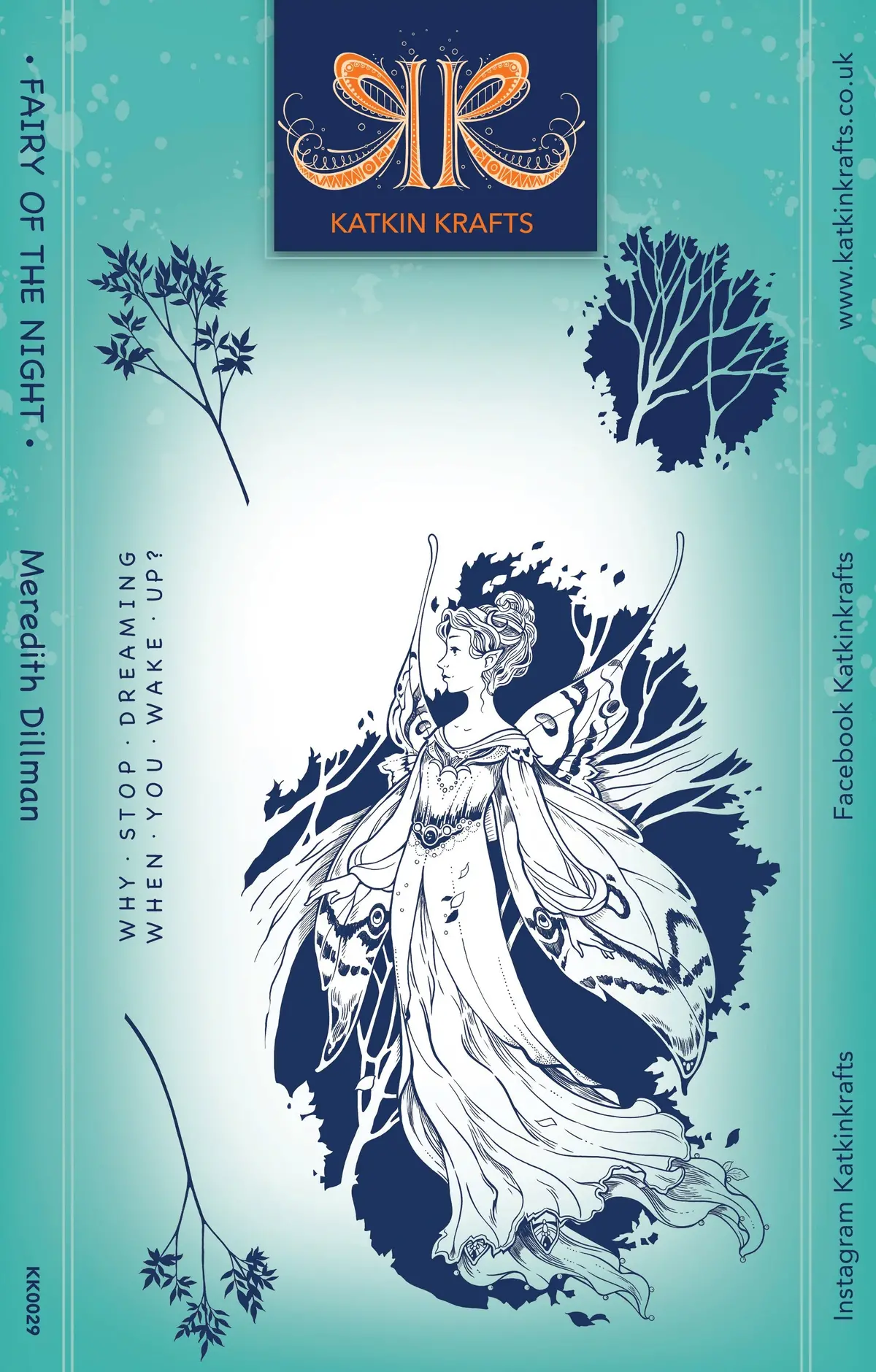 Katkin Krafts Fairy Of The Night 6 In X 8 In Clear Stamp Set 1