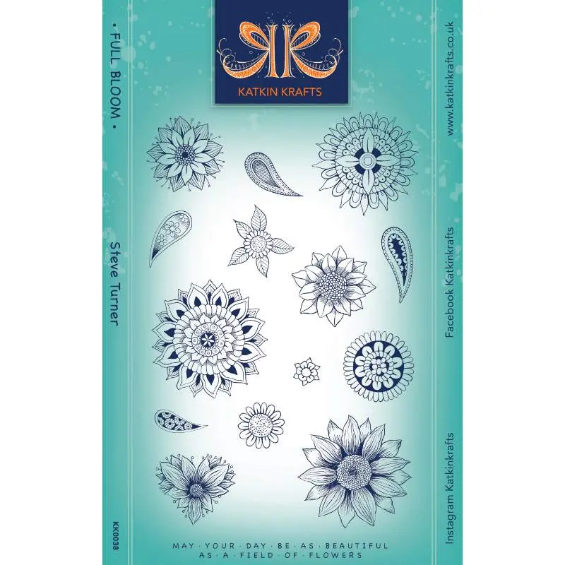 Katkin Krafts Full Bloom 6 In X 8 In Clear Stamp Set 1