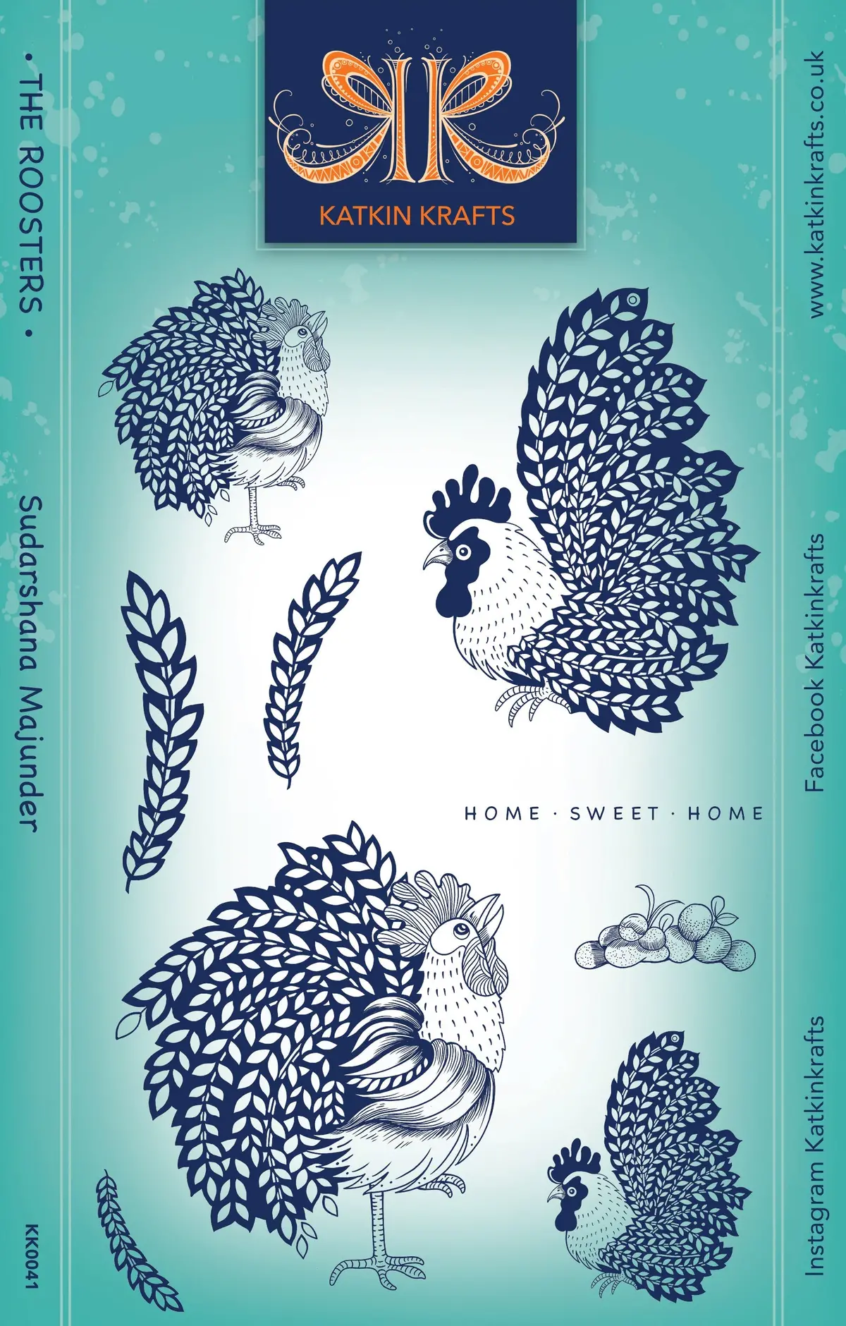 Katkin Krafts The Roosters 6 In X 8 In Clear Stamp Set 1
