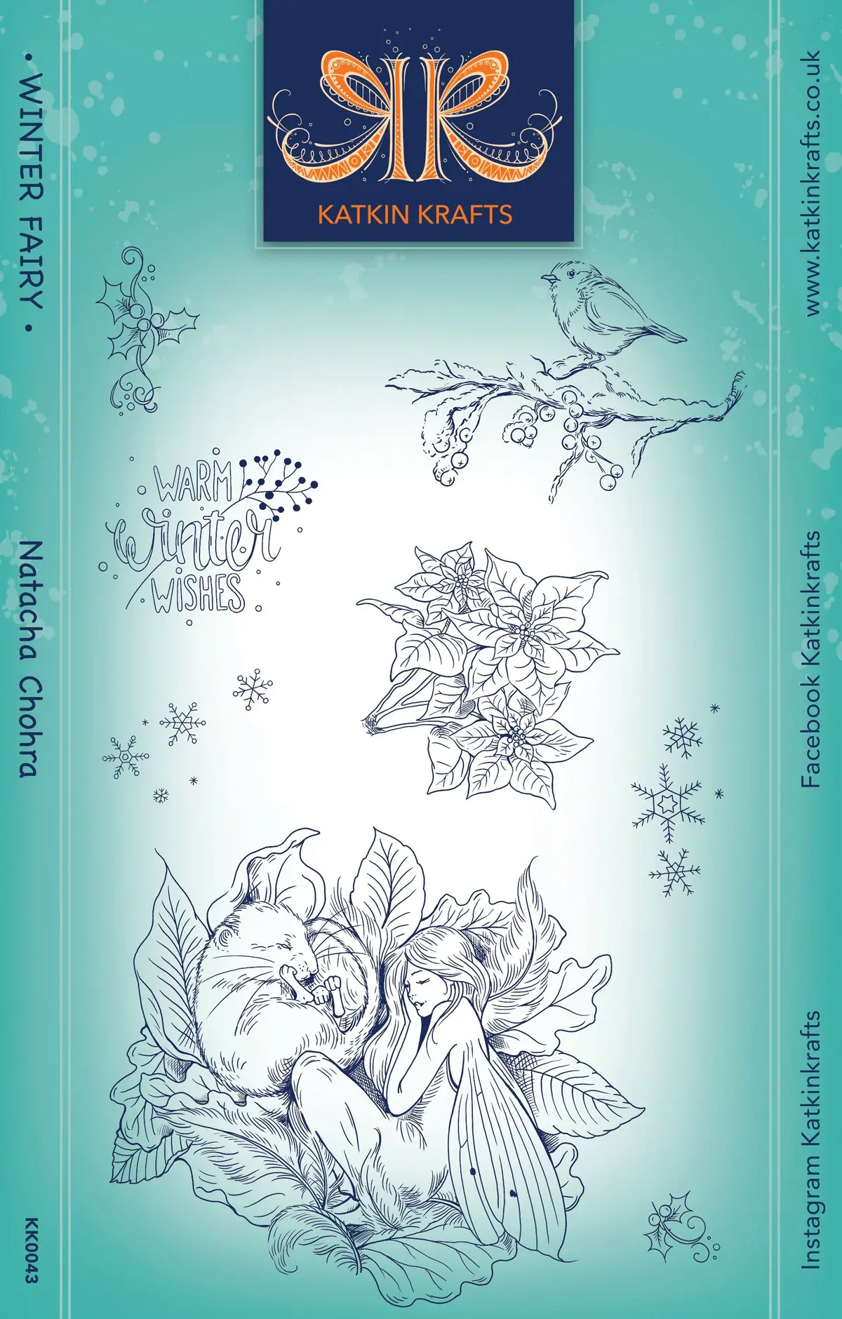 Katkin Krafts Winter Fairy 6 In X 8 In Clear Stamp Set 1