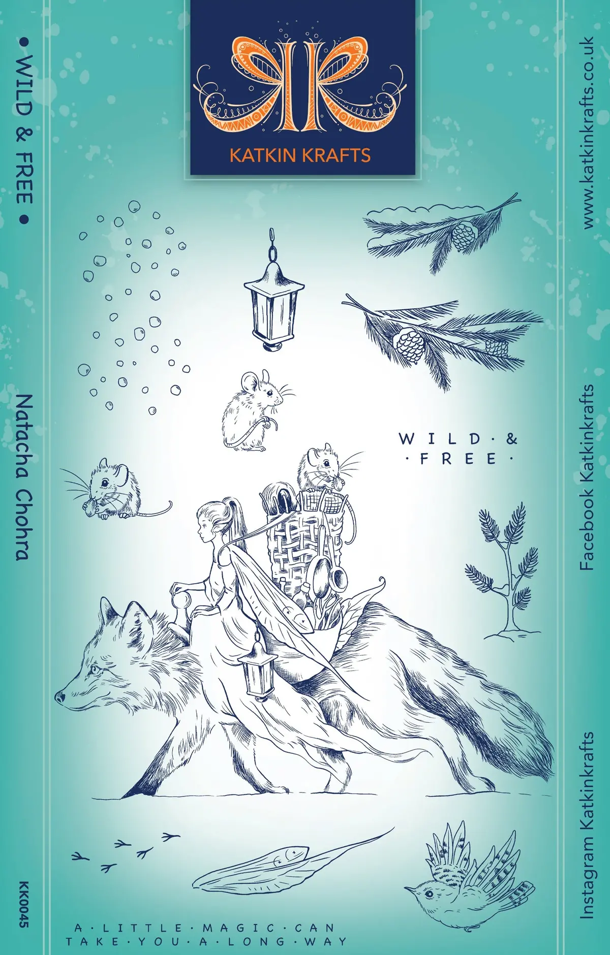 Katkin Krafts Wild & Free 6 In X 8 In Clear Stamp Set 1