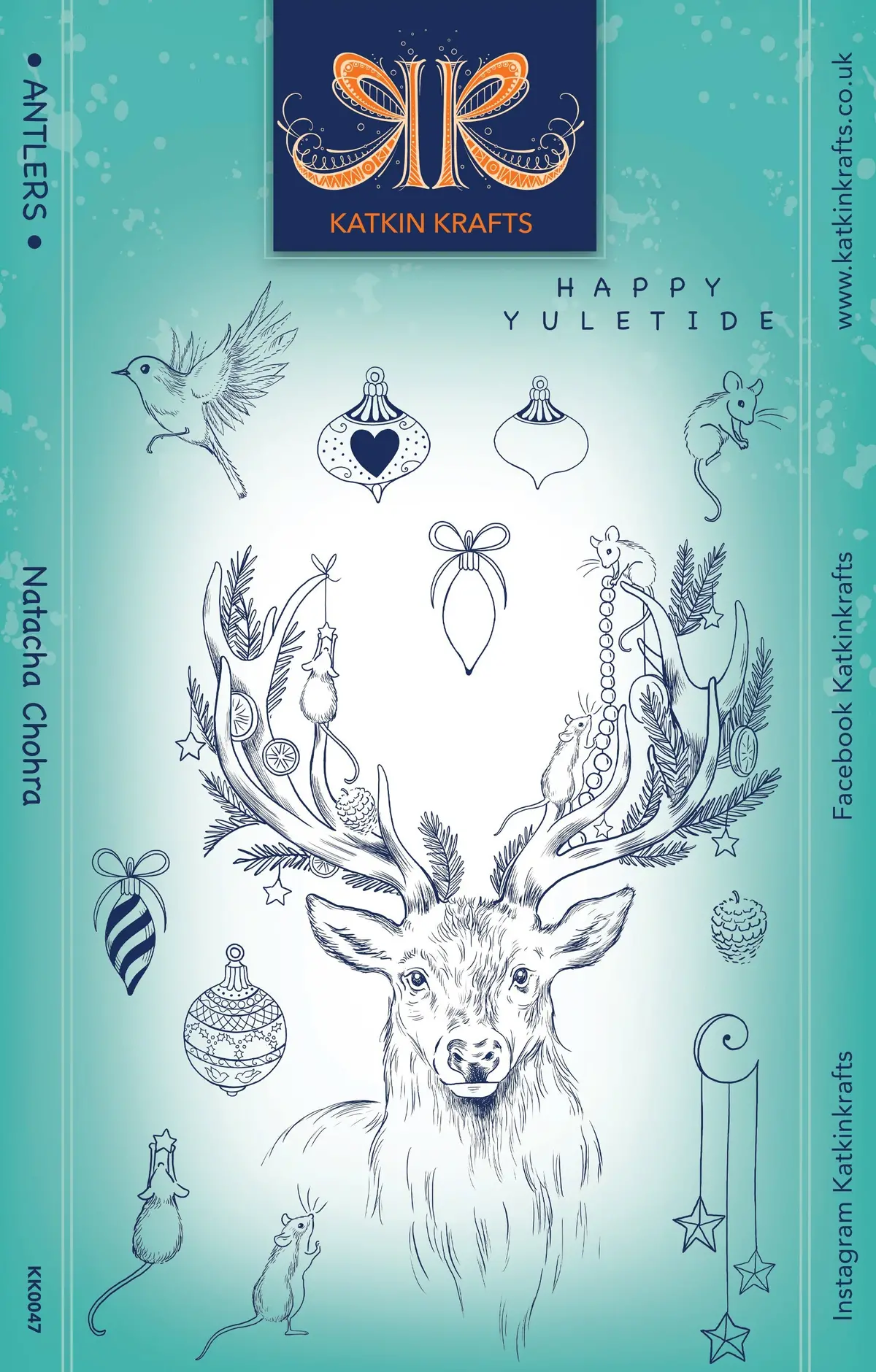 Katkin Krafts Antlers 6 In X 8 In Clear Stamp Set 1
