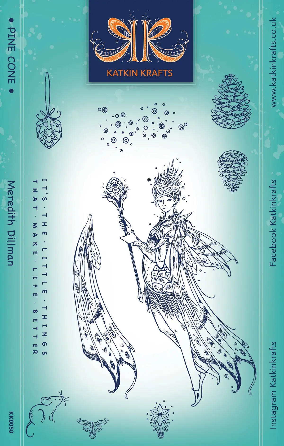 Katkin Krafts Pine Cone 6 In X 8 In Clear Stamp Set 1