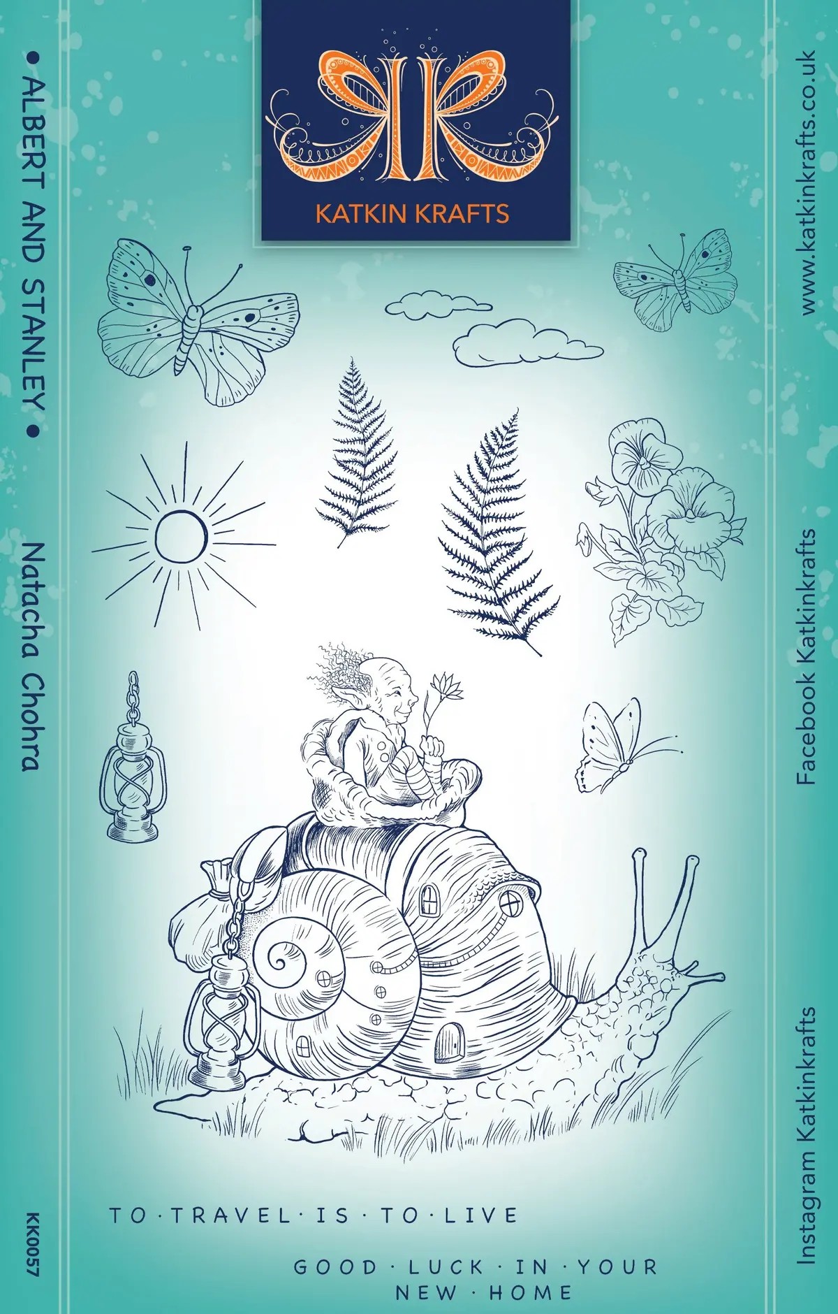 Katkin Krafts Albert & Stanley 6 In X 8 In Clear Stamp Set 1
