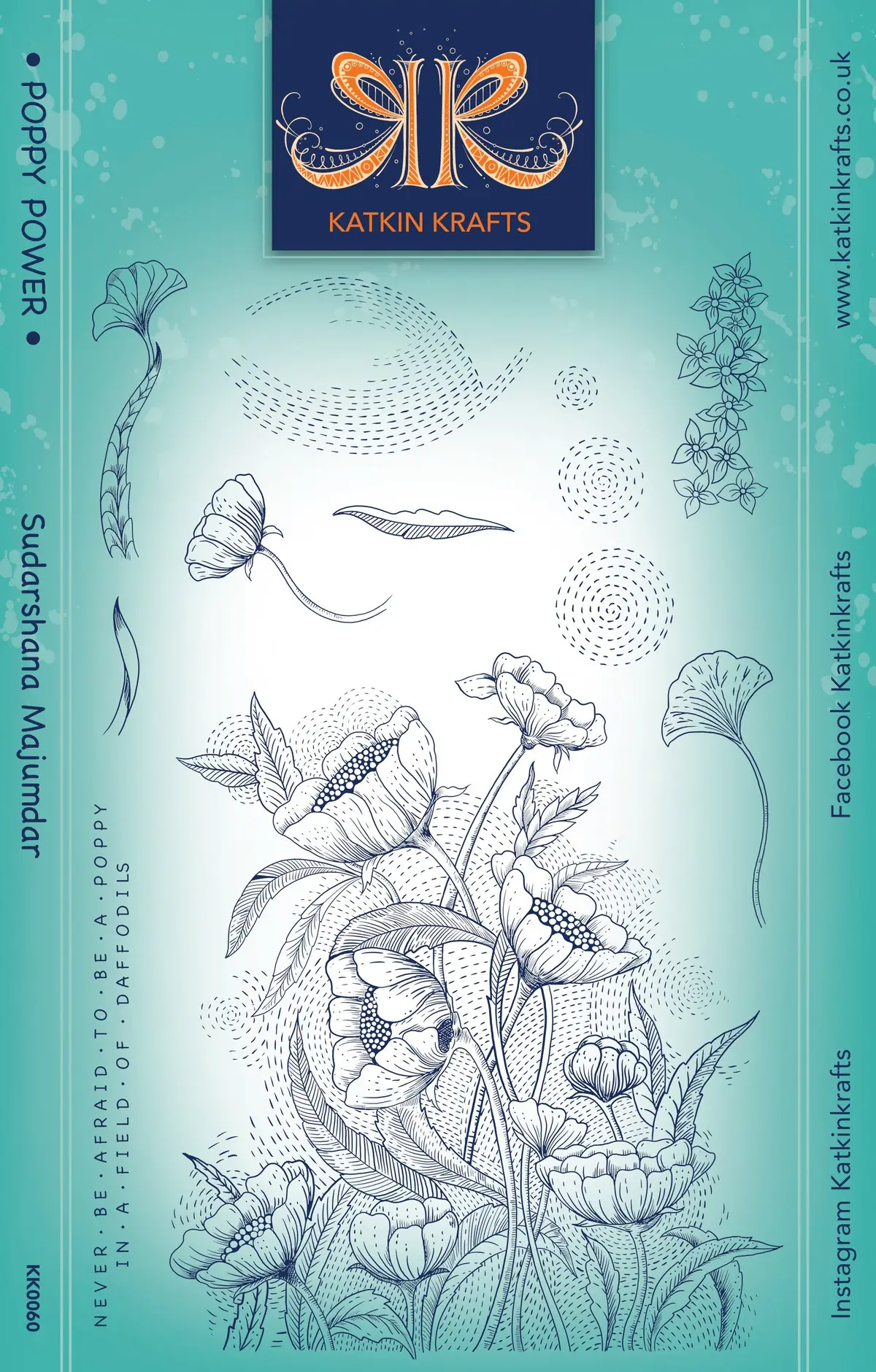 Katkin Krafts Poppy Power 6 In X 8 In Clear Stamp Set 1