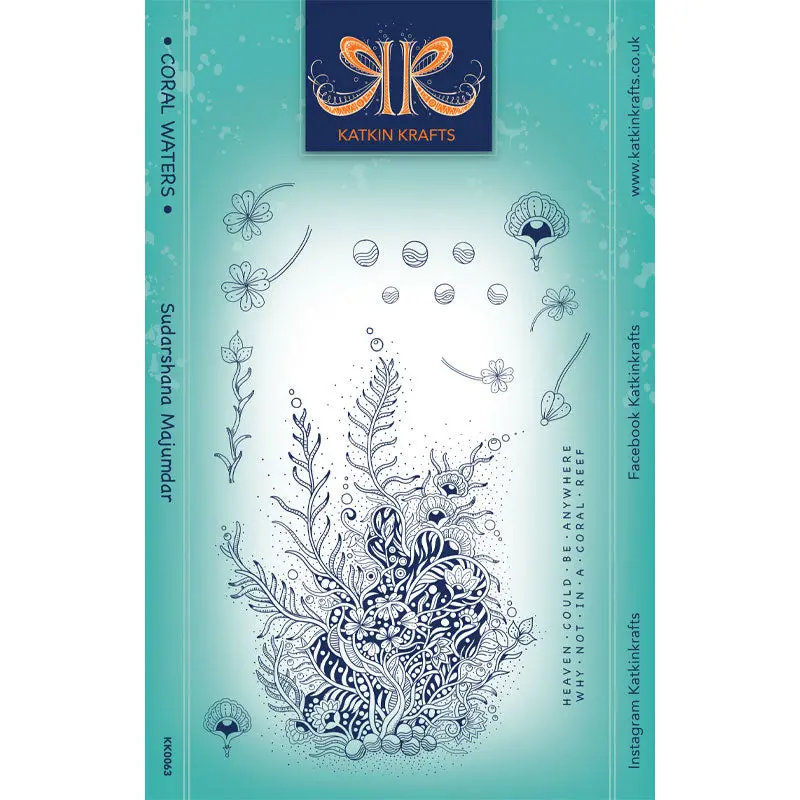 Katkin Krafts Coral Waters 6 In X 8 In Clear Stamp Set 1