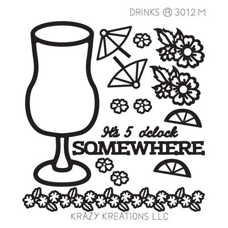 Krazy Kreations Sticker - Drinks 1