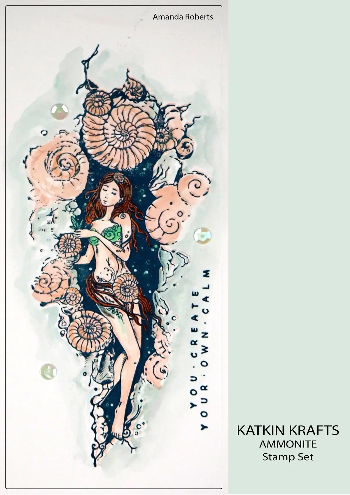 Katkin Krafts Ammonite 6 In X 8 In Clear Stamp Set 2