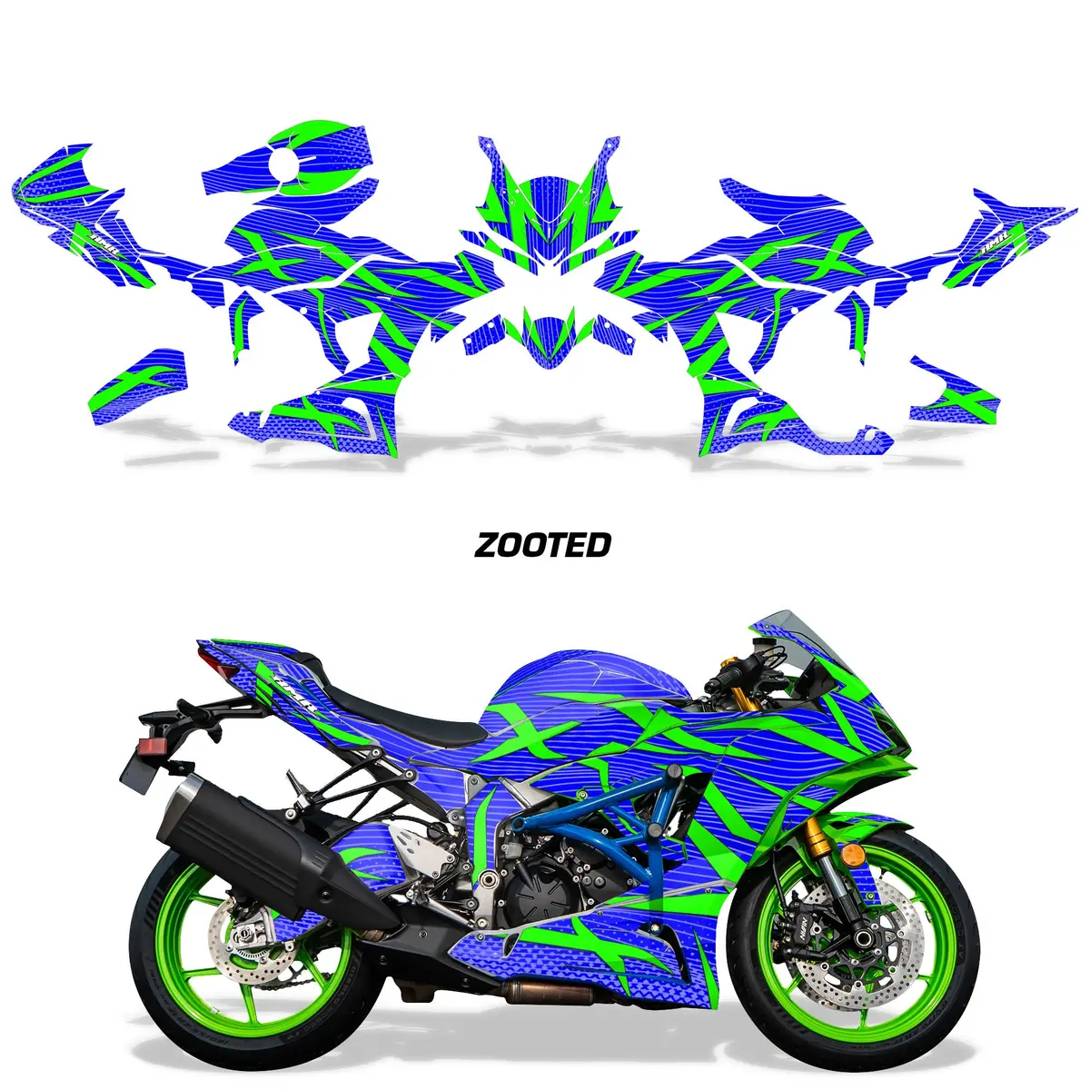 Kawasaki Ninja 636 Zx-6R Ninja Graphics (2024-2026) 1