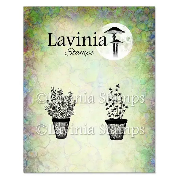 Rosemary & Thyme Pots Stamp 1