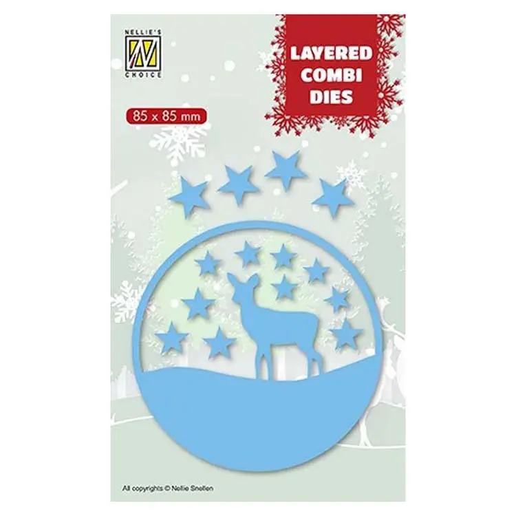 Nellie's Choice Layered Combi Dies Round Deer C 1