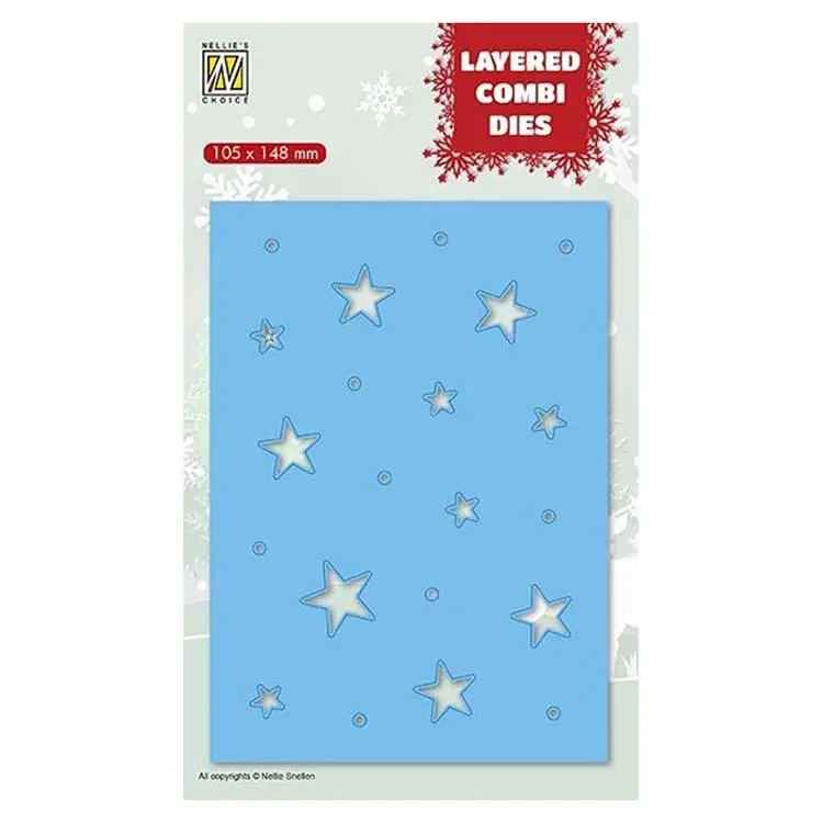 Nellie's Choice Layered Combi Dies Rectangle Stars C 1
