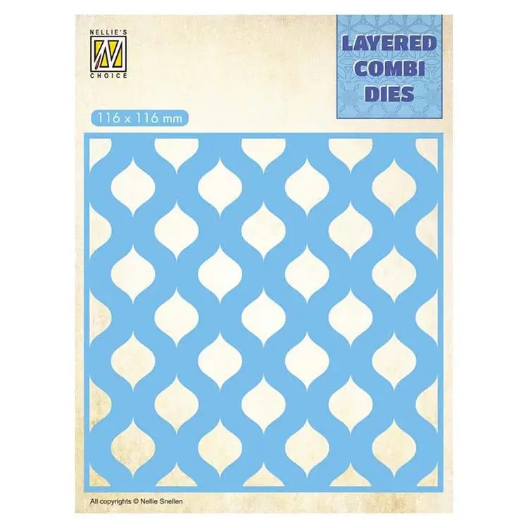 Nellie's Choice Layered Combi Dies Square Drops Layer B 1