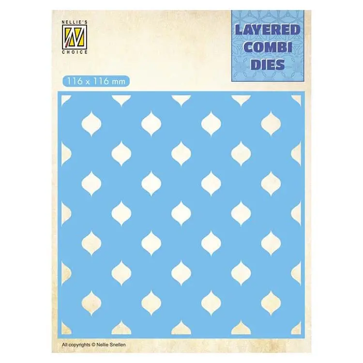 Nellie's Choice Layered Combi Dies Square Drops Layer C 1