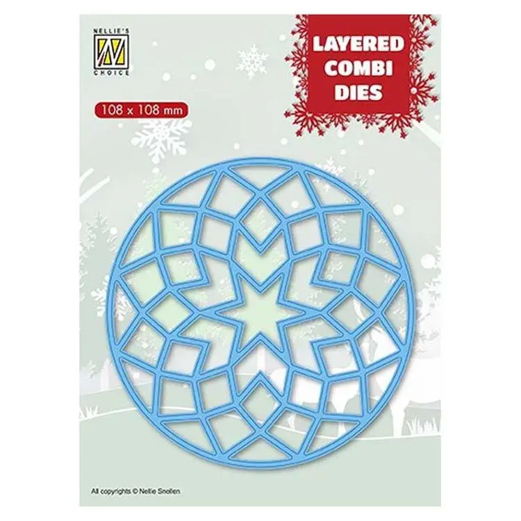 Nellie's Choice Layered Combi Dies Round Stars A 1