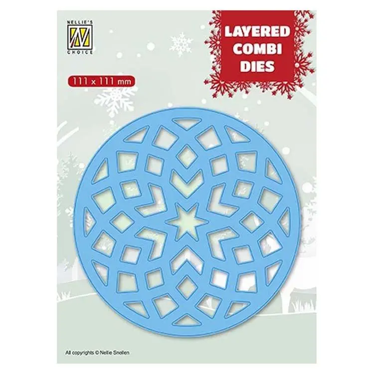 Nellie's Choice Layered Combi Dies Round Stars B 1