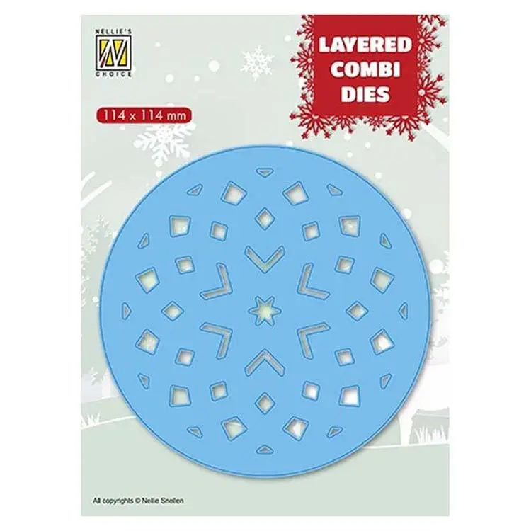 Nellie's Choice Layered Combi Dies Round Stars C 1