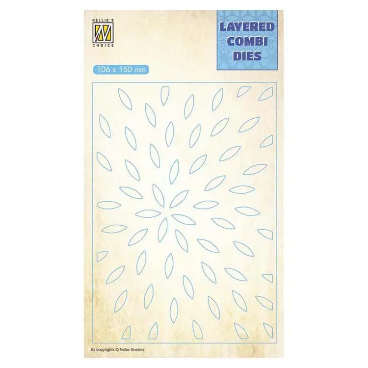 Nellie's Choice Layered Combi Dies Sunburst Layer C 1