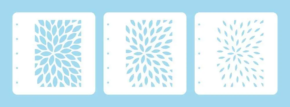 Layered Combi Stencil Set (Set Of 3) Sunburst 1